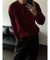 [CROP FIT] Round neck knit crop cardigan(6color)