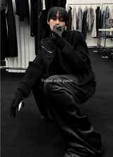 warm velvet pants