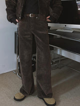 Winter Velvet Denim Bootcut Pants (2color)