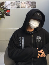 ブラックミックスチェーンネックレス(シルバー)