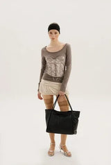 Silhouette tee - charcoal