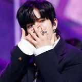 SVR-623 [Korean celebrity Enhypen Heeseung wears] silver 92.5 cross chain silver ring