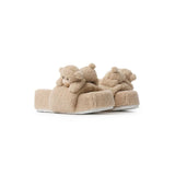 13DE MARZO Bear Flip-top Fur Slippers