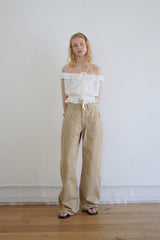 Pure frill blouse_ivory