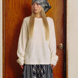 Fuzzy Knit Tee (ivory)