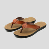 Soft leather flip-flops