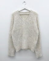 [MD Pick]ウールタッチブラッシュVネックニット (4 Colors)