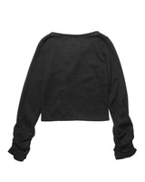  SIDE BUTTON STRAP CARDIGAN
