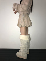 cable wool pumkin shorts(3 color) 