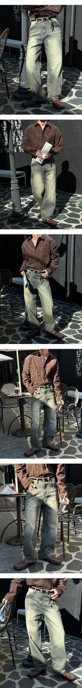 [F/W]コーデュロイリベットオーバーフィットシャツ(2色)