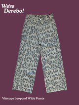 Vintage Leopard Wide Pants