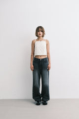 ss cubic pants (black)