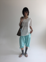 Monog off-shoulder T-shirt (2color)
