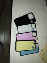 white square patch epoxy phone case