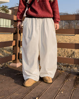 Plush heavy corduroy brushed pants