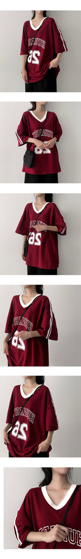 Marie's Coloring Line V Short Sleeve T-shirt