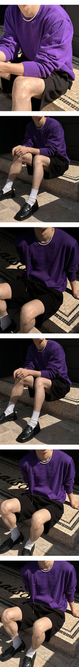 [S/S] Soft round neck knit sleeves(4color)