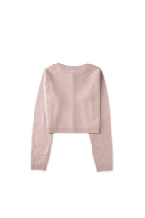Basic round cardigan_pink