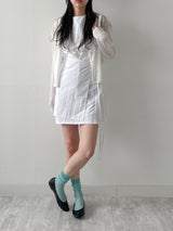 Colored Ribbed See-through Socks