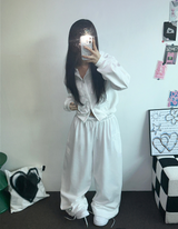 ストリートパッチワイドパンツ 🤎🤍🖤3COLOR