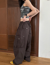 [Unisex]ダーツカーゴワイドパンツ(2color)
