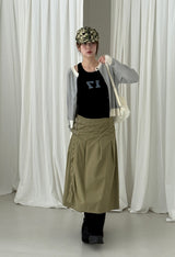 fancy buckle wrap skirt 