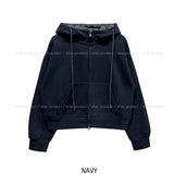 ダンチェック2WAYフーディジップアップ