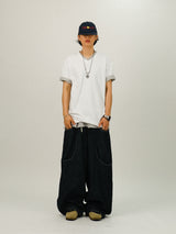 TP Slub V-Neck 1/2 T