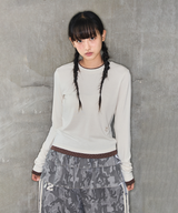 カモレイヤードラップショートスカート - KHAKI