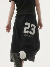 Bold 23embroidery bermuda sweat pants -3C