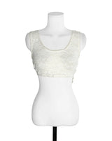 [ back ribbon ] rose - land lace bustier top