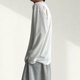 オーク ワッフル ショルダー カット ロングスリーブ Tシャツ