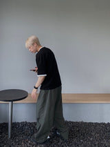 Nylon Basic Balloon Pants 3C