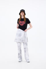 RAINDROP SKIRT PANTS / BLACK