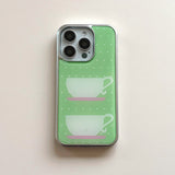 [Epoxy] ドリンク(Matcha)シルバーバンパーケース