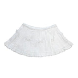 Ribbon frill mini skirt