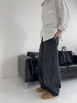 [MADE] Reversed Pocket Wide Denim Pants (M)