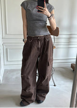 Pigment washing crop t-shirts(4color)