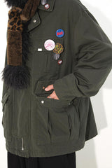 Retro washed denim barn jacket
