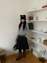 Kahome Peach Fuzz Stripe Layered Hoodie