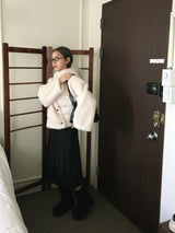 Foaming High Neck Poggle Fur Hooded Jacket (3c)