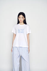 25SS ストライプセットアップルーズフィットパンツ ブルー