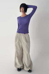 CURVED TRACK NYLON PANTS