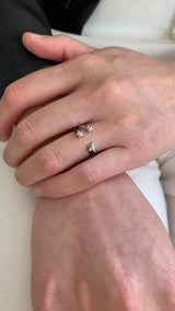 Star piercing open ring SET