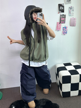 TRACK CARGO STRING PADDING PANTS ❤🖤🤎💚💙5COLOR