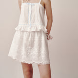 Scallop Band Skirt (White)