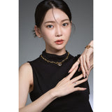 Round Toggle Gold Necklace