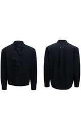 Scarf Neck Silk Shirt