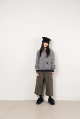 Twister Star Pocket Stripe Hoodie Zip-up - Grey 
