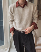 Lido Wool V-neck Crop Knit